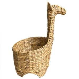 Opalhouse Llama Water Hyacinth Large Basket Storage 22” H
